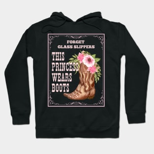 Lispe Boots This Princess Wears Boots Western Cowgirl Hoodie